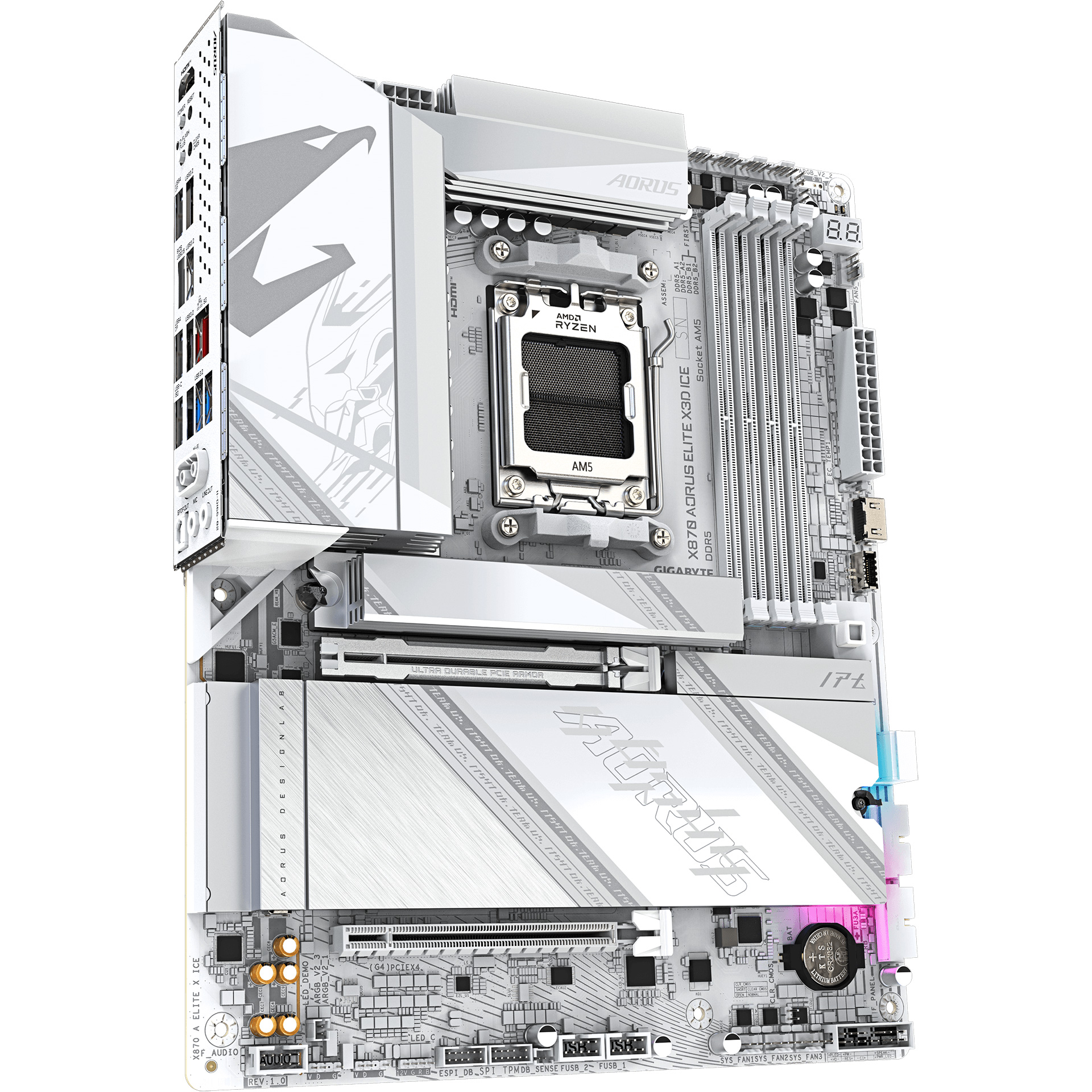 Материнська плата Gigabyte AORUS X870 Elite X3D Ice