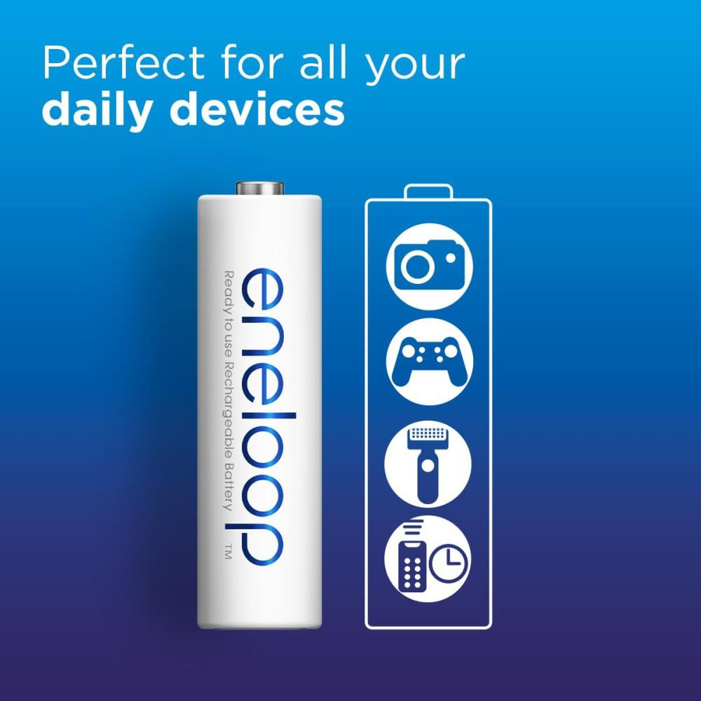 Аккумулятор PANASONIC Eneloop + Case AA 2000mAh 4шт/уп (BK-3MCDE/4CP+CASE)