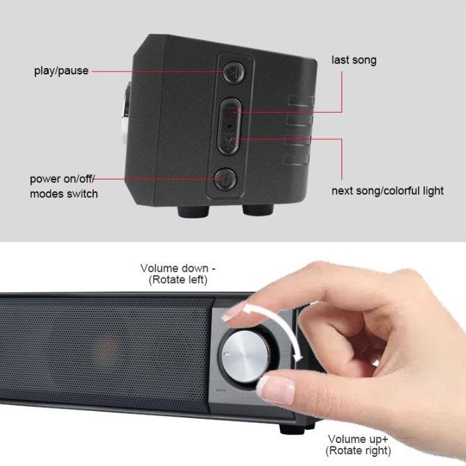 Портативная колонка KISONLI LED-909 Black