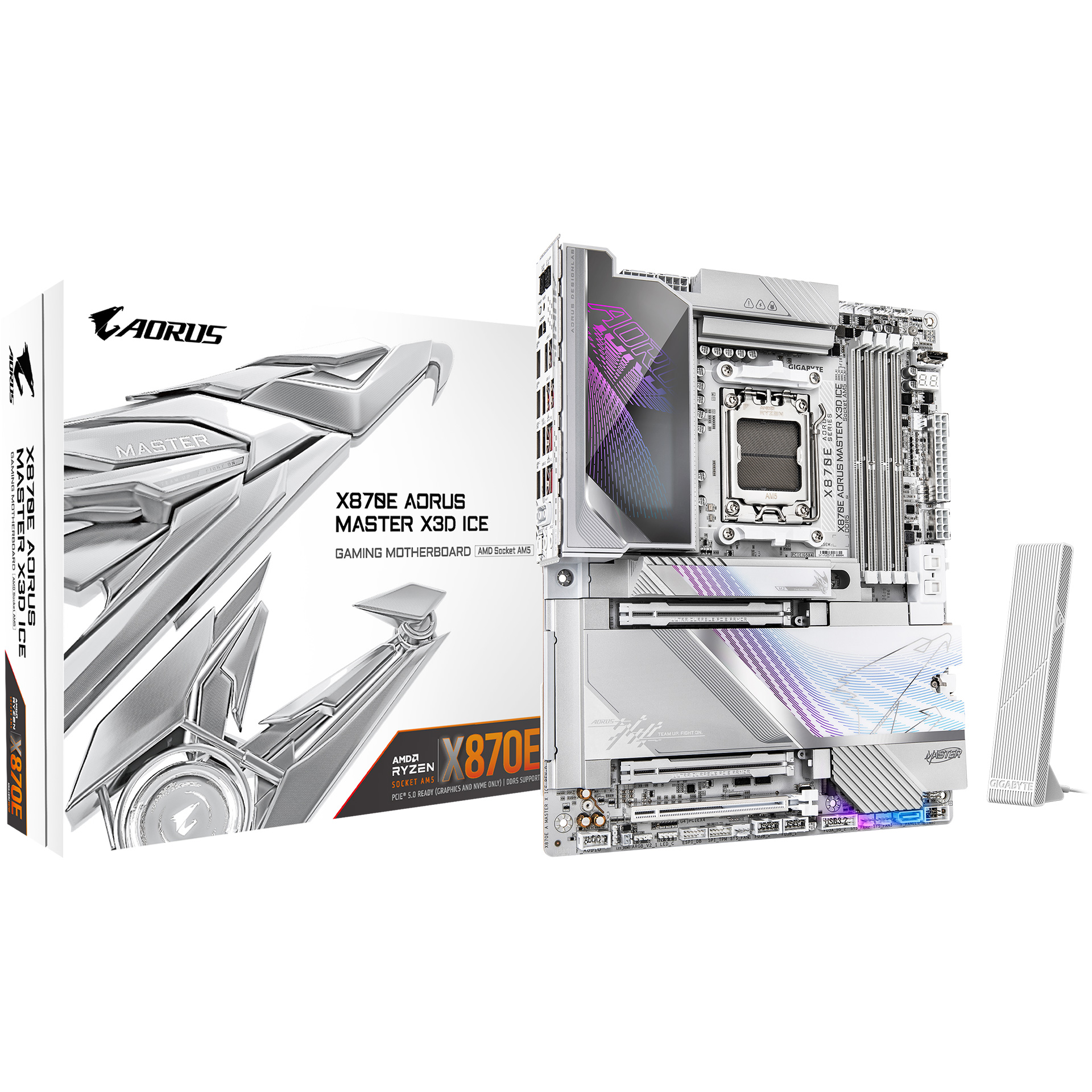 Материнская плата Gigabyte AORUS X870E Master X3D Ice