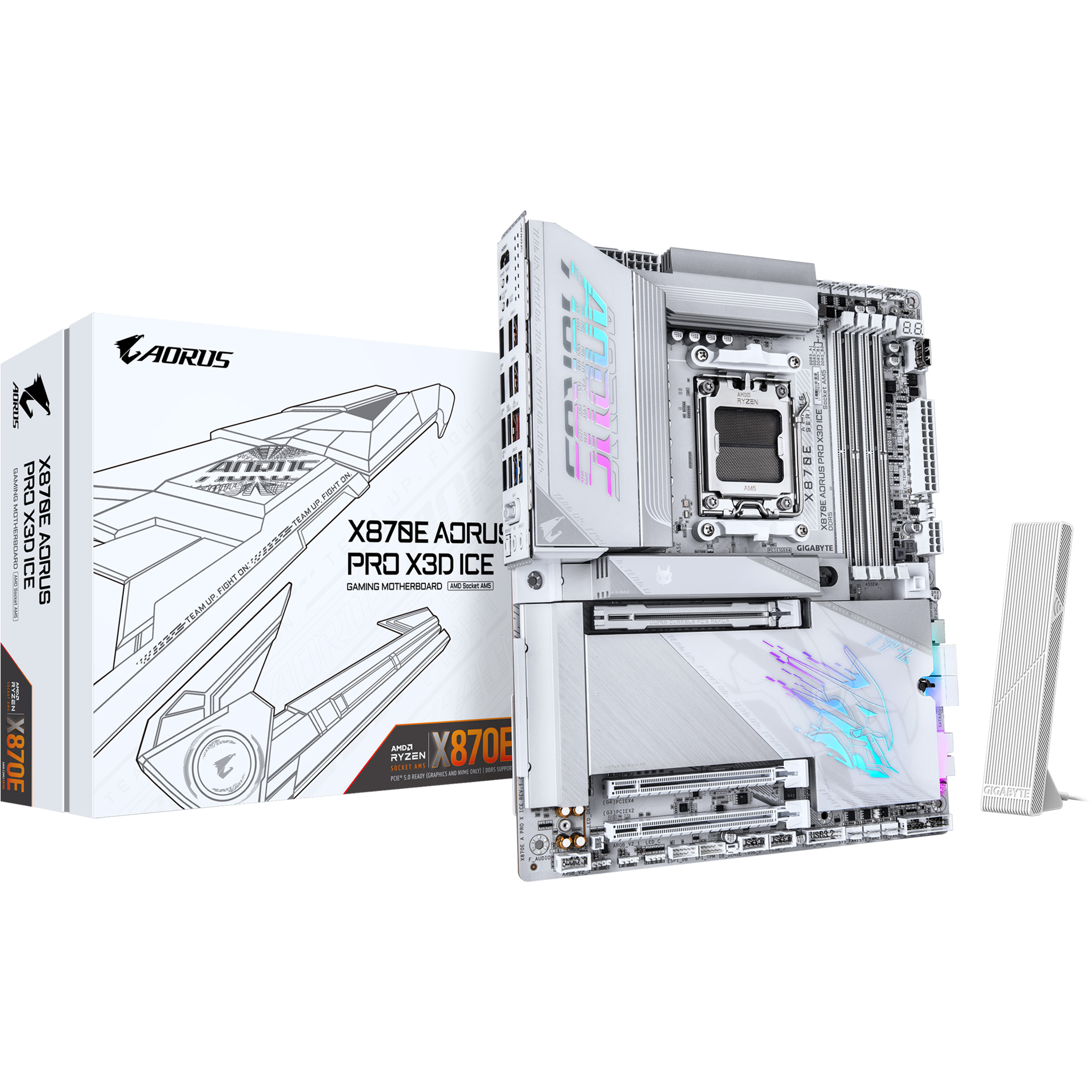 Материнская плата Gigabyte AORUS X870E Pro X3D Ice