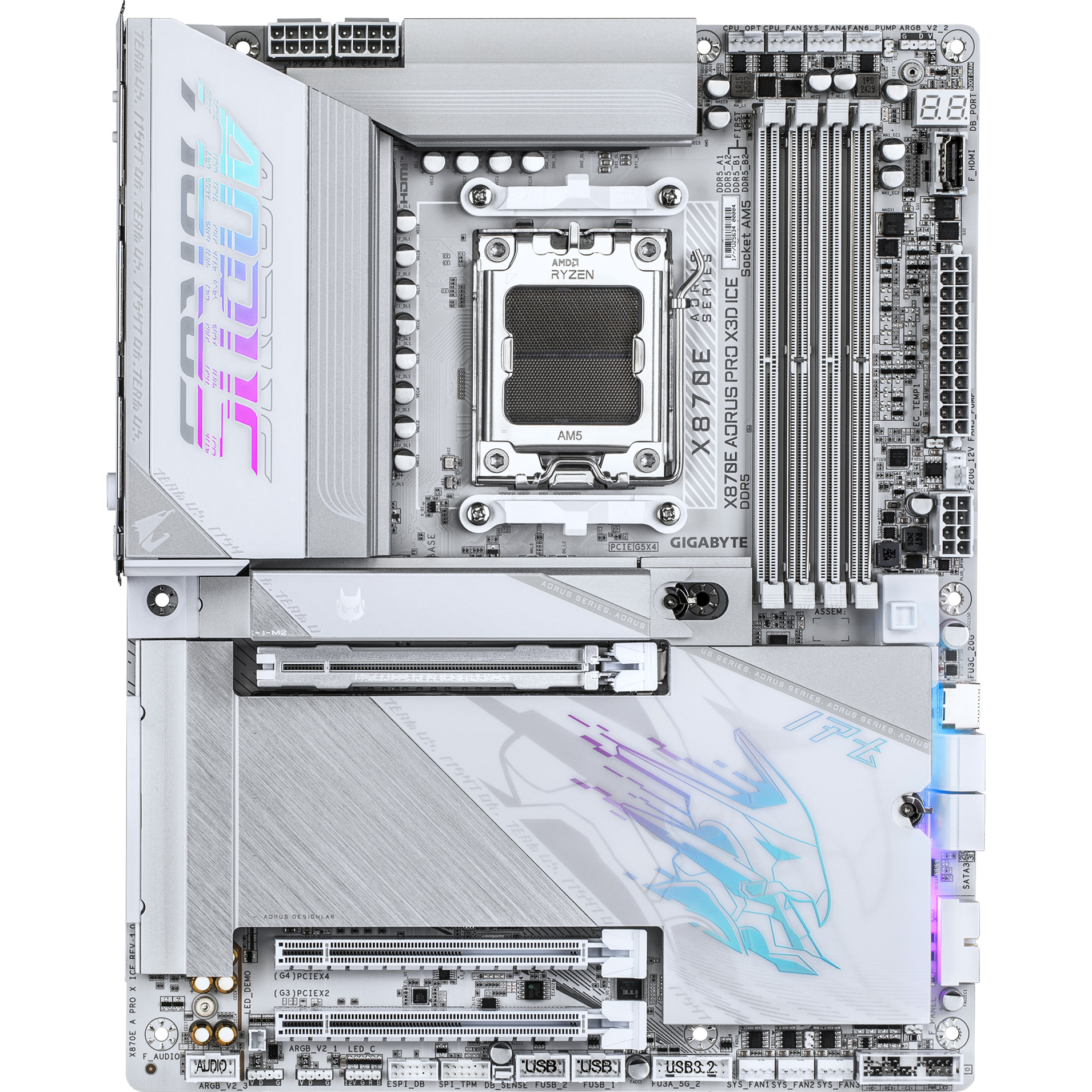 Материнская плата Gigabyte AORUS X870E Pro X3D Ice