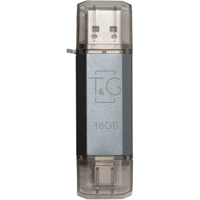 Флешка 16GB T&G 009 Star Series USB 2.0 Type-C/USB-A Silver (TG009TC-16GSL)