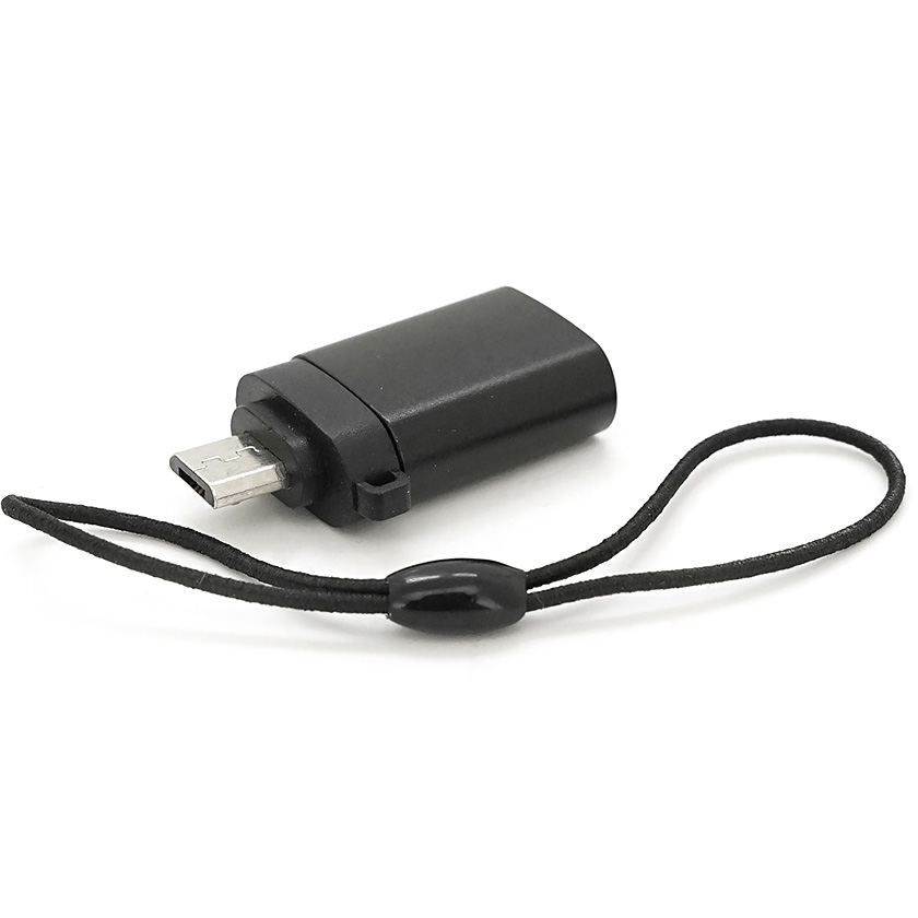Адаптер OTG VEGGIEG Micro-USB to USB-A Black (V-S123)