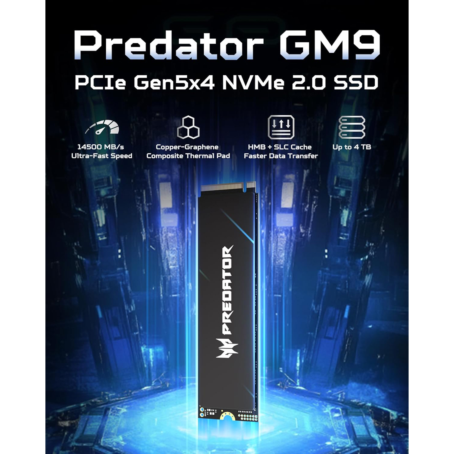 SSD диск ACER PREDATOR GM9 2TB M.2 NVMe (BL.9BWWR.137)