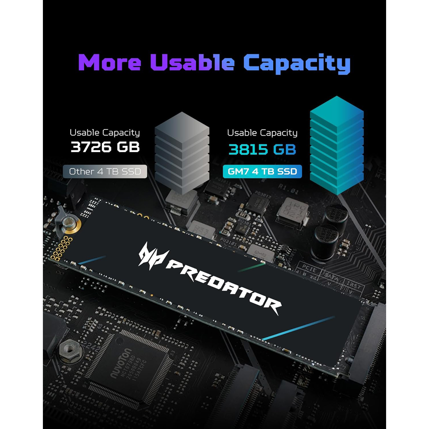 SSD диск ACER PREDATOR GM7 4TB M.2 NVMe (BL.9BWWR.120)