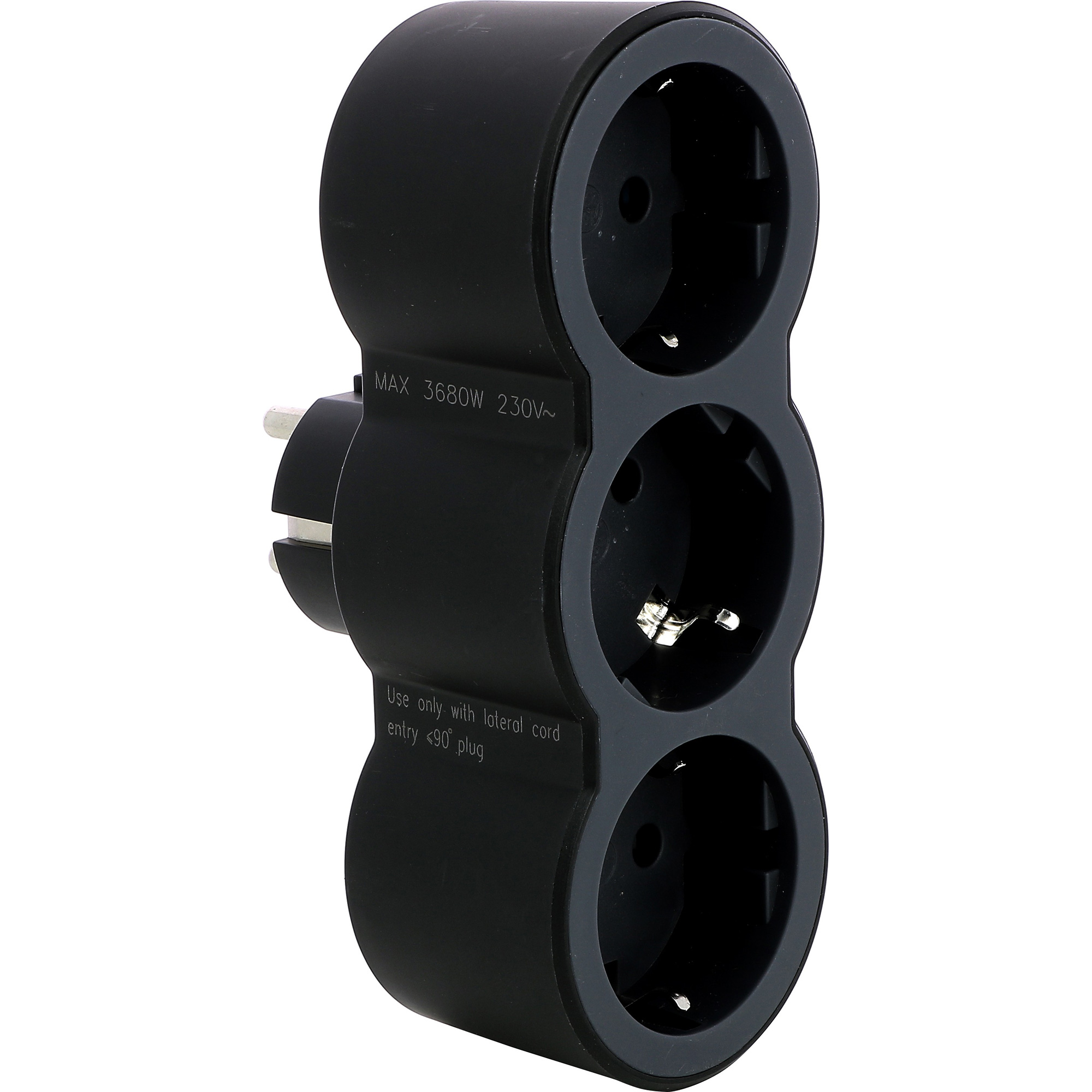 Мережевий розгалужувач LEGRAND Standard 3x2K+3 Black, 3 розетки (694519)