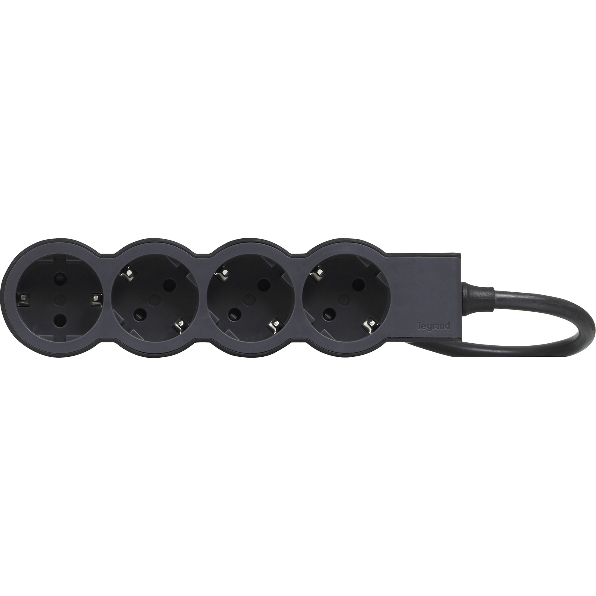 Подовжувач LEGRAND Standard 4x2K+3 Black, 4 розетки, 1.5м (694553)