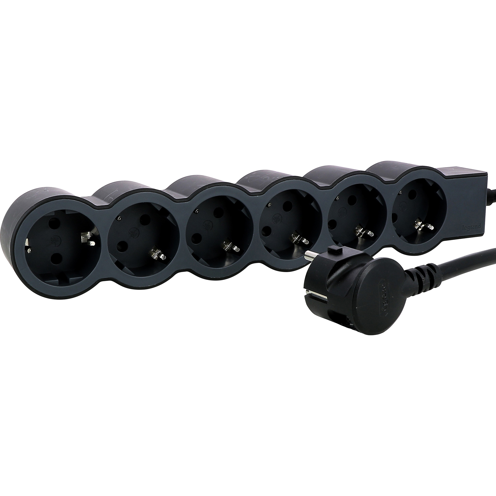 Подовжувач LEGRAND Standard 6x2K+3 Black, 6 розеток, 1.5м (694558)