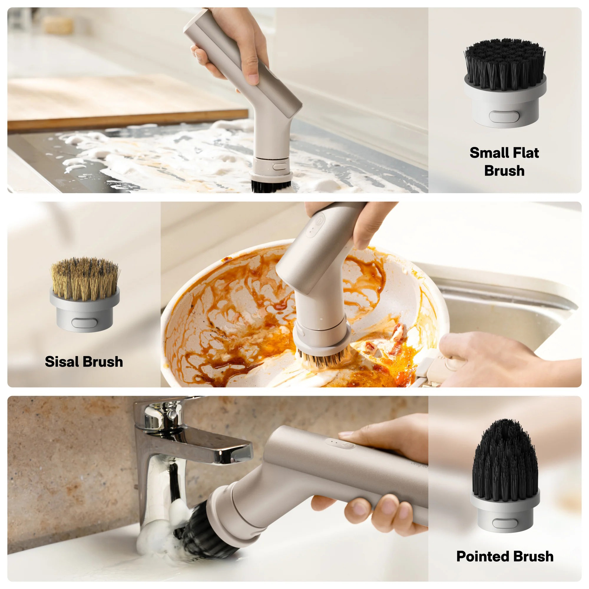 Електрощітка HOTO Electric Kitchen Scrubber QWQJS001 (6974370802479)