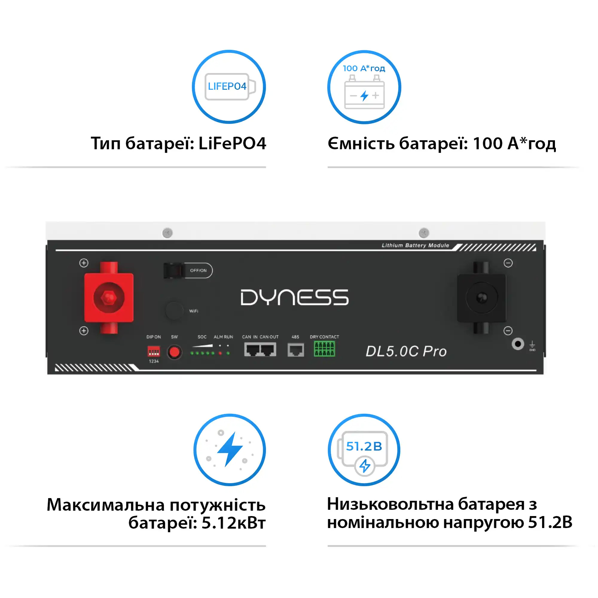 Акумуляторна батарея DYNESS DL5.0C Pro