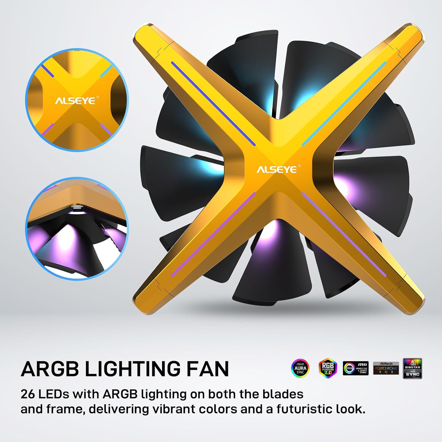Вентилятор ALSEYE X12 Xtreme Push Yellow (AS.04.03.0028)