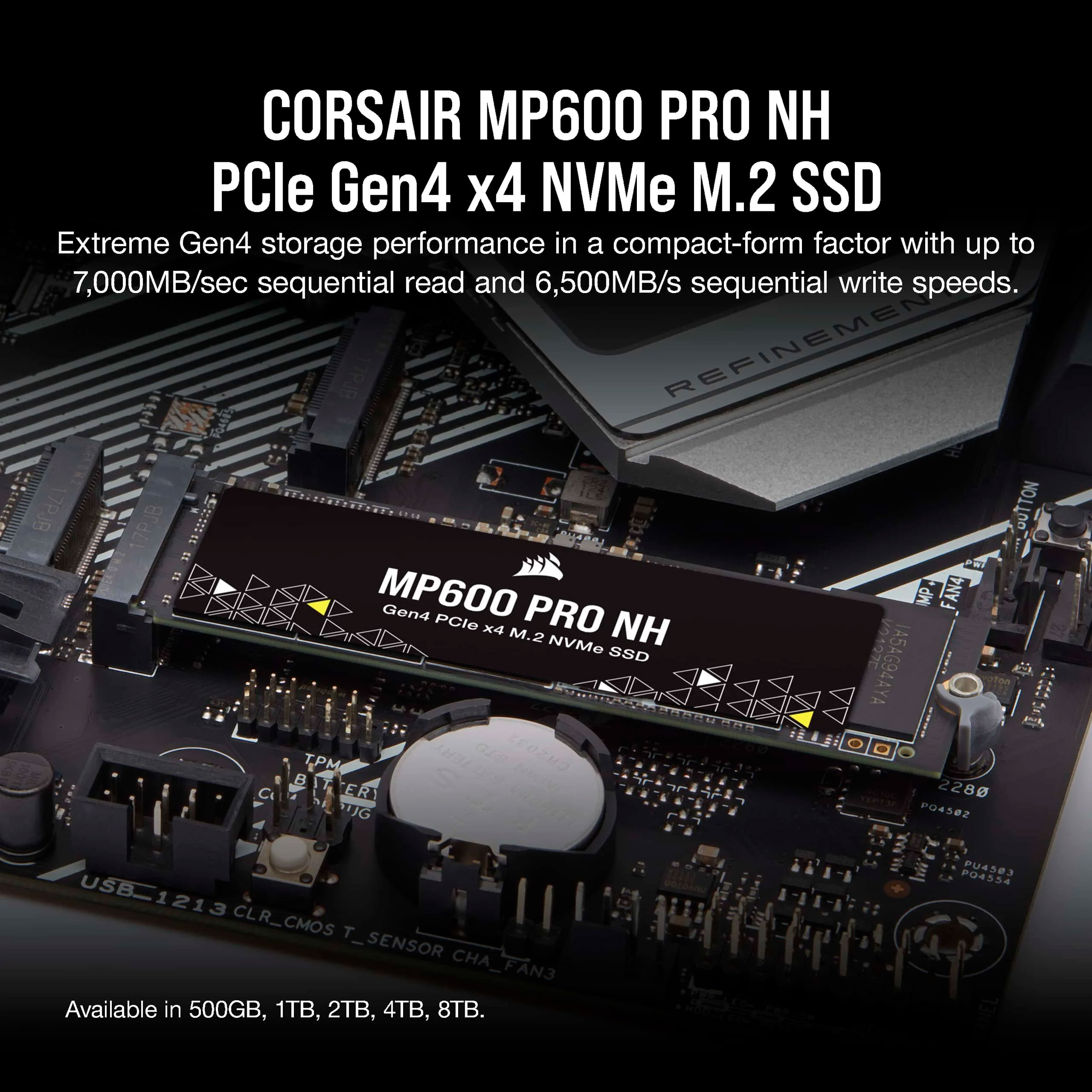 SSD диск CORSAIR MP600 Pro NH 1TB M.2 NVMe (CSSD-F2000GBMP600PNH)