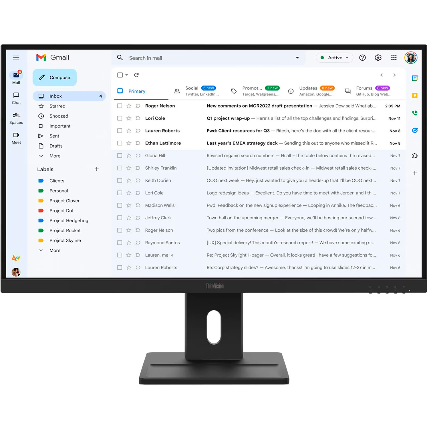Монітор 27" LENOVO ThinkVision E27-40 Raven Black (64BCMAT4EU)
