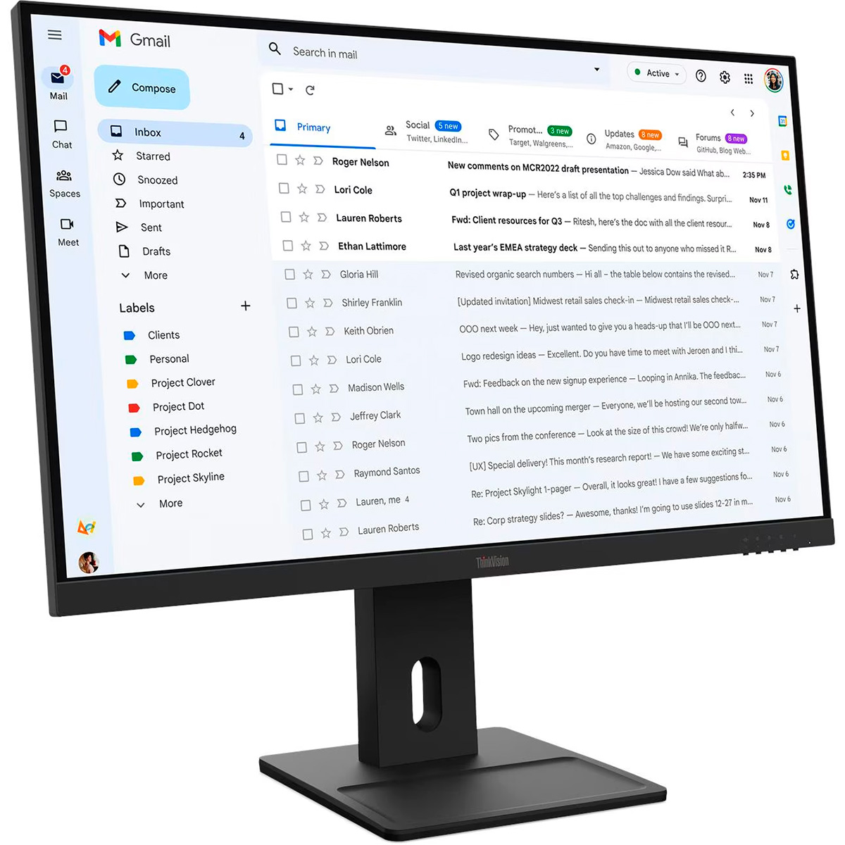 Монітор 27" LENOVO ThinkVision E27-40 Raven Black (64BCMAT4EU)