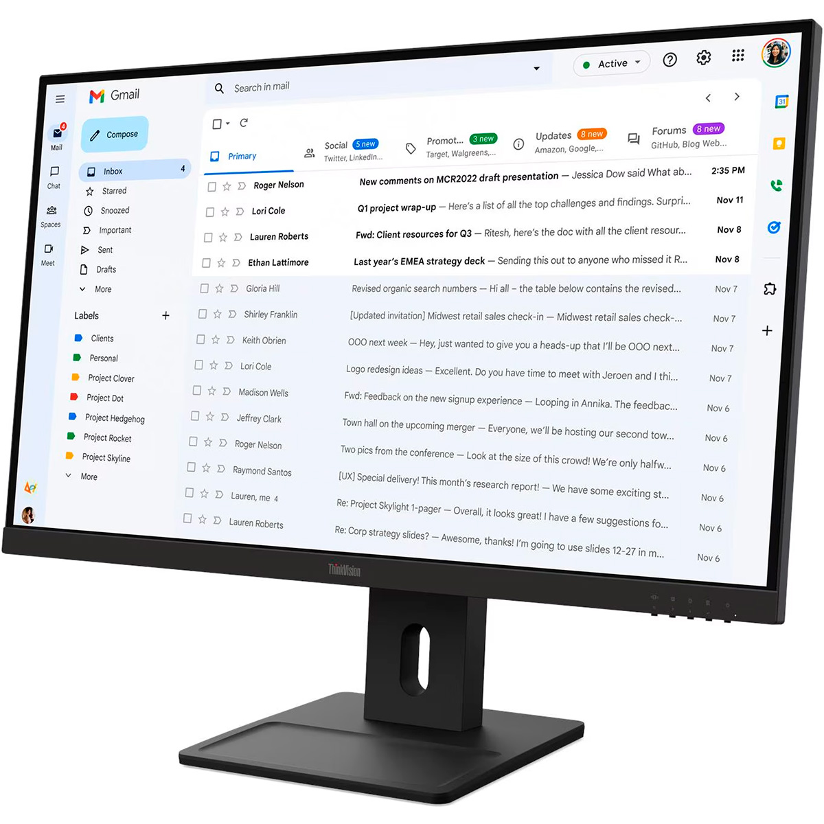 Монітор 27" LENOVO ThinkVision E27-40 Raven Black (64BCMAT4EU)