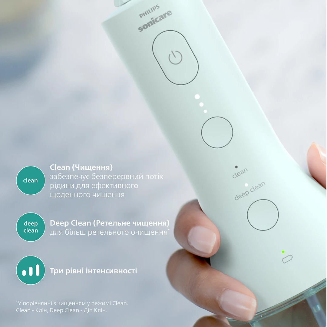 Іригатор PHILIPS Sonicare Cordless Power Flosser 3000 Mint (HX3826/24)