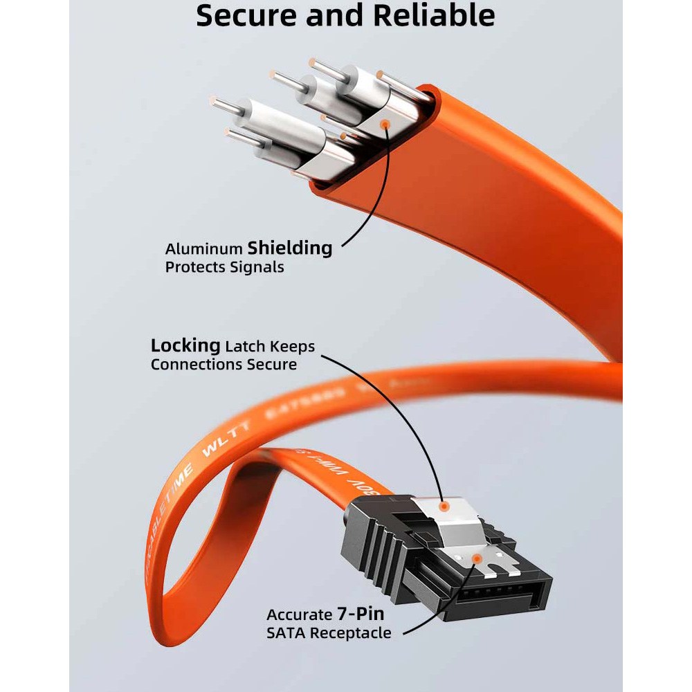 Кабель CABLETIME SATA 50см