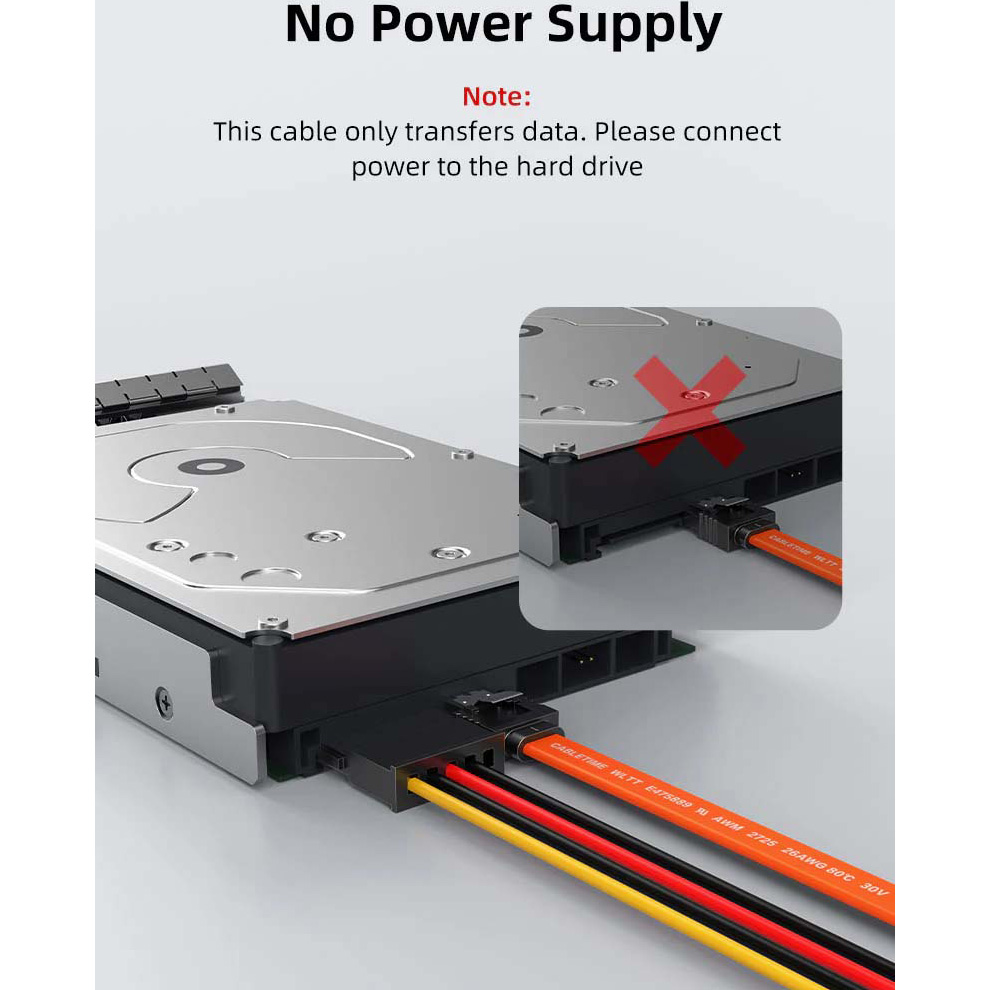 Кабель CABLETIME SATA 50см