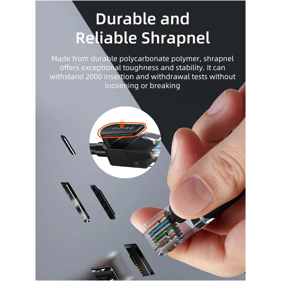 Патч-корд CABLETIME U/UTP Cat.6 CCA 10м Black (CN60S)