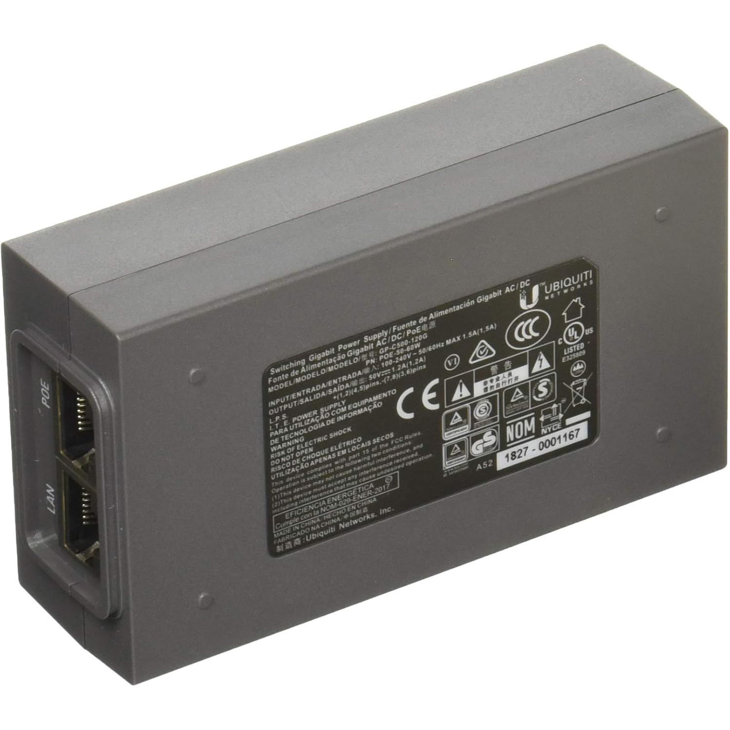 PoE інжектор UBIQUITI PoE 50V 60W (POE-50-60W)