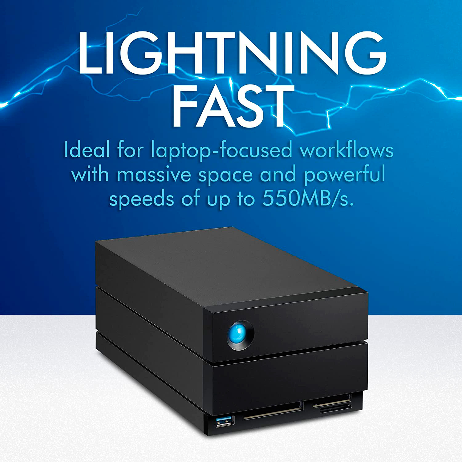 Зовнішній жорсткий диск LACIE 2big Dock Thunderbolt 3 60TB TB3/USB3.2 Black (STLG60000400)