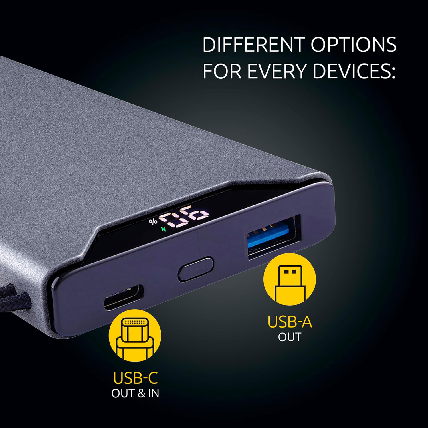 Повербанк INTENSO F10000 1xUSB-C PD20W, 1xUSB-A QC18W 10000mAh Gray (7332034)