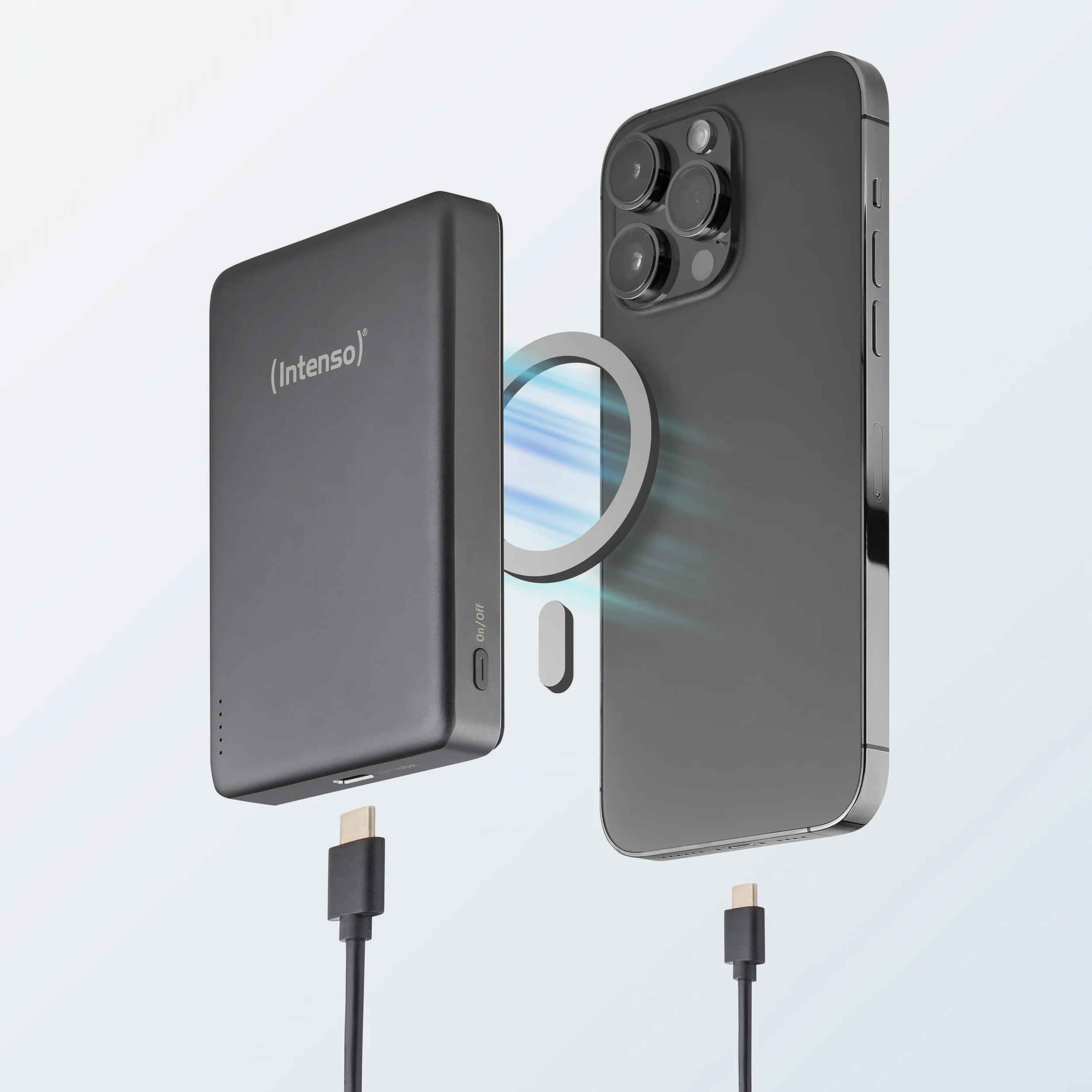 Повербанк з бездротовою зарядкою INTENSO MW10000 20W 10000mAh Gray (7344034)