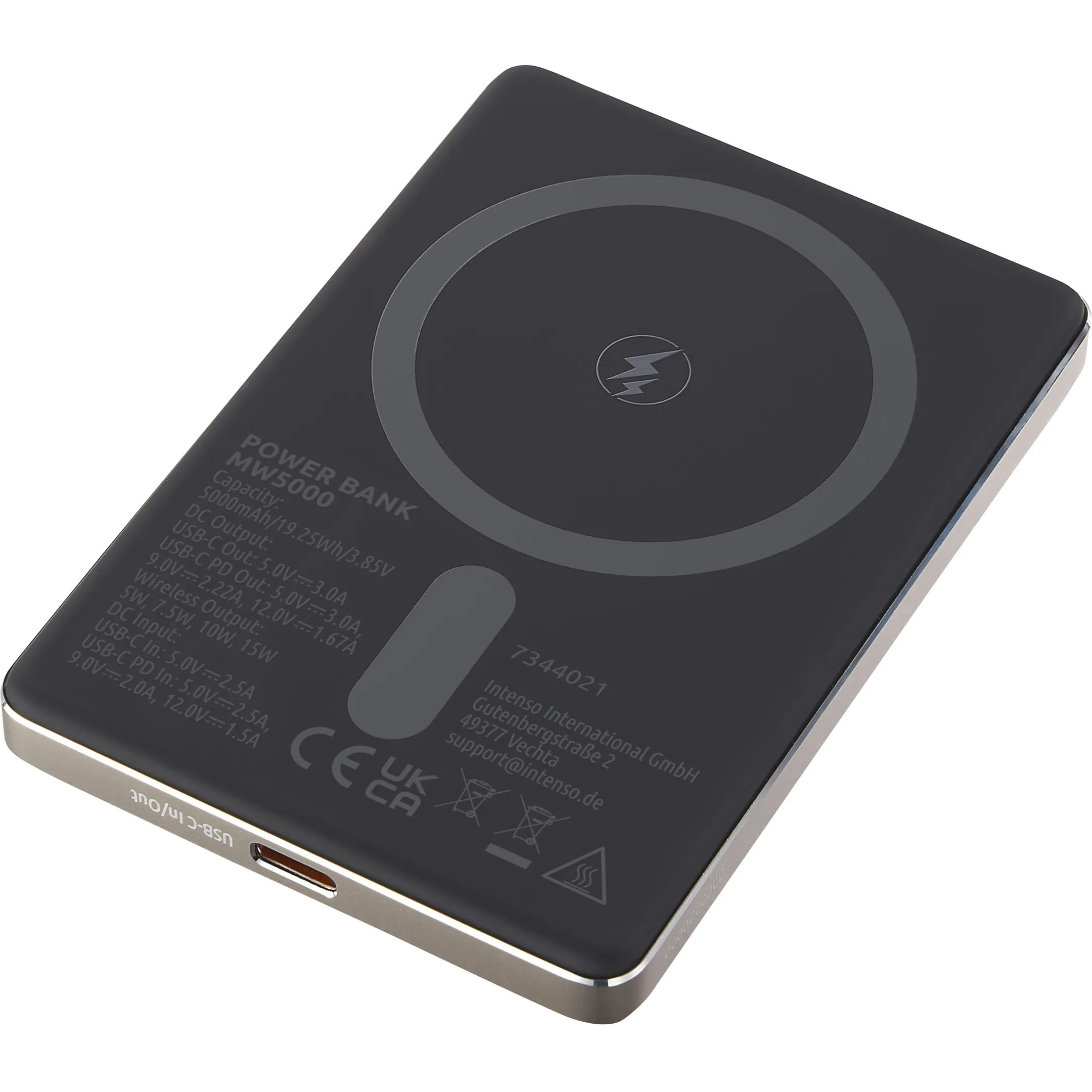 Повербанк з бездротовою зарядкою INTENSO MW5000 20W 5000mAh Champagne (7344021)