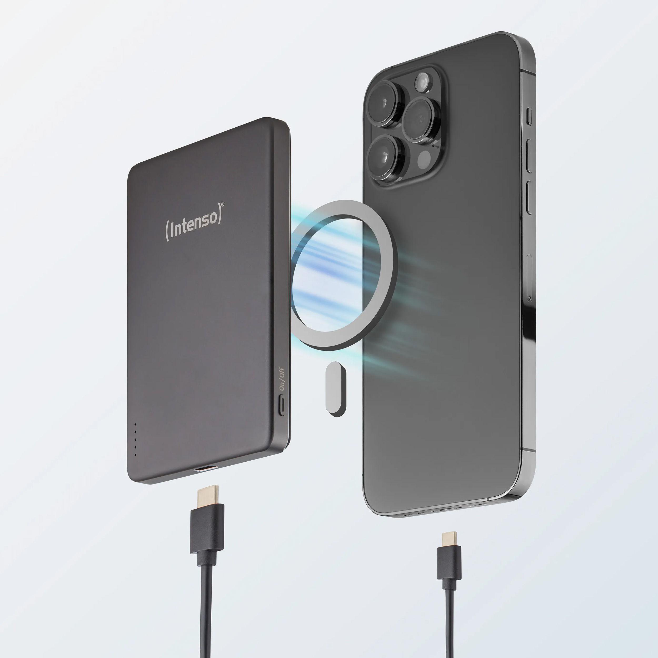 Повербанк з бездротовою зарядкою INTENSO MW5000 20W 5000mAh Gray (7344024)