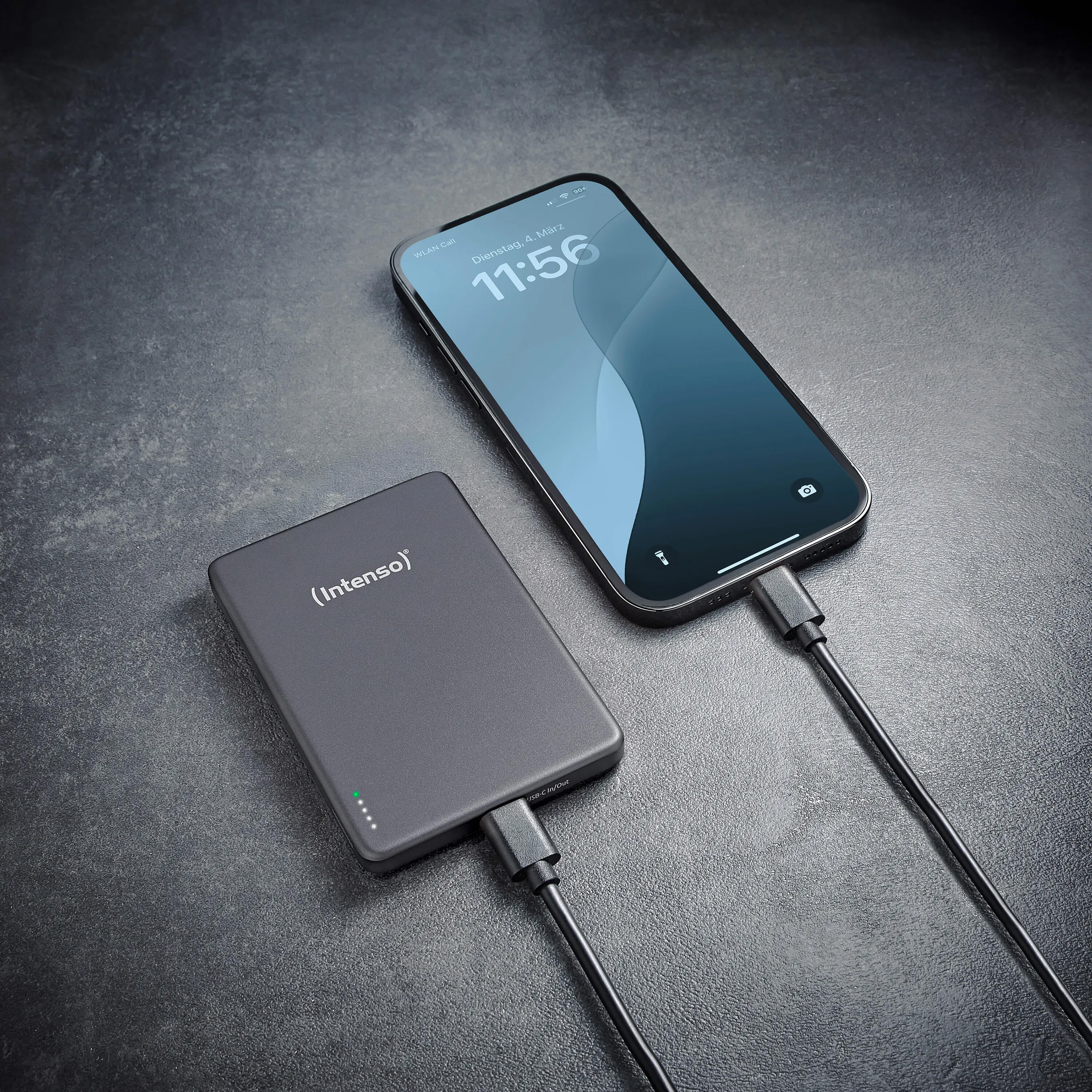 Повербанк з бездротовою зарядкою INTENSO MW5000 20W 5000mAh Gray (7344024)