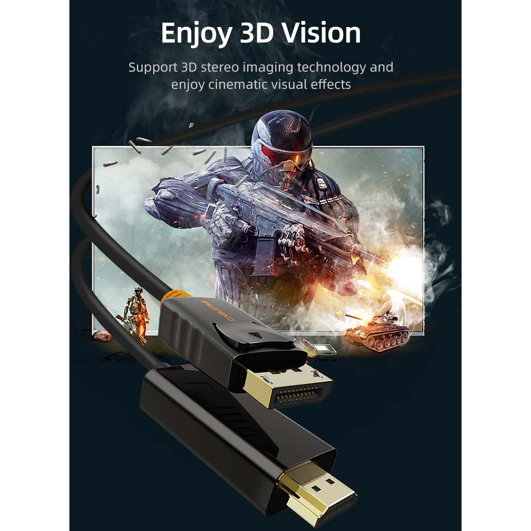 Кабель CABLETIME 4K 60Hz DisplayPort - HDMI v1.2 1.8м Black (CD32K)