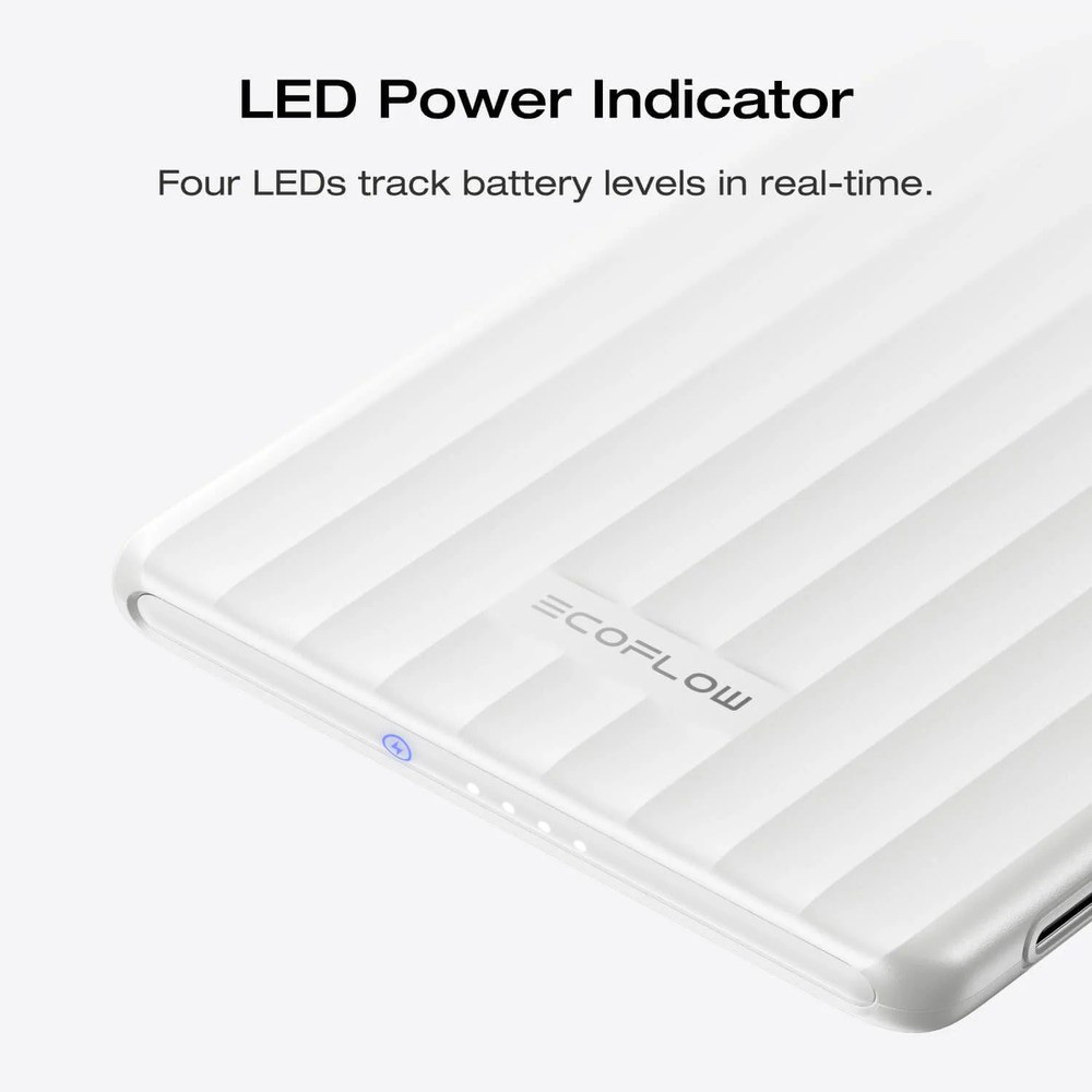 Повербанк с беспроводной зарядкой ECOFLOW RAPID Mag 20W 5000mAh White