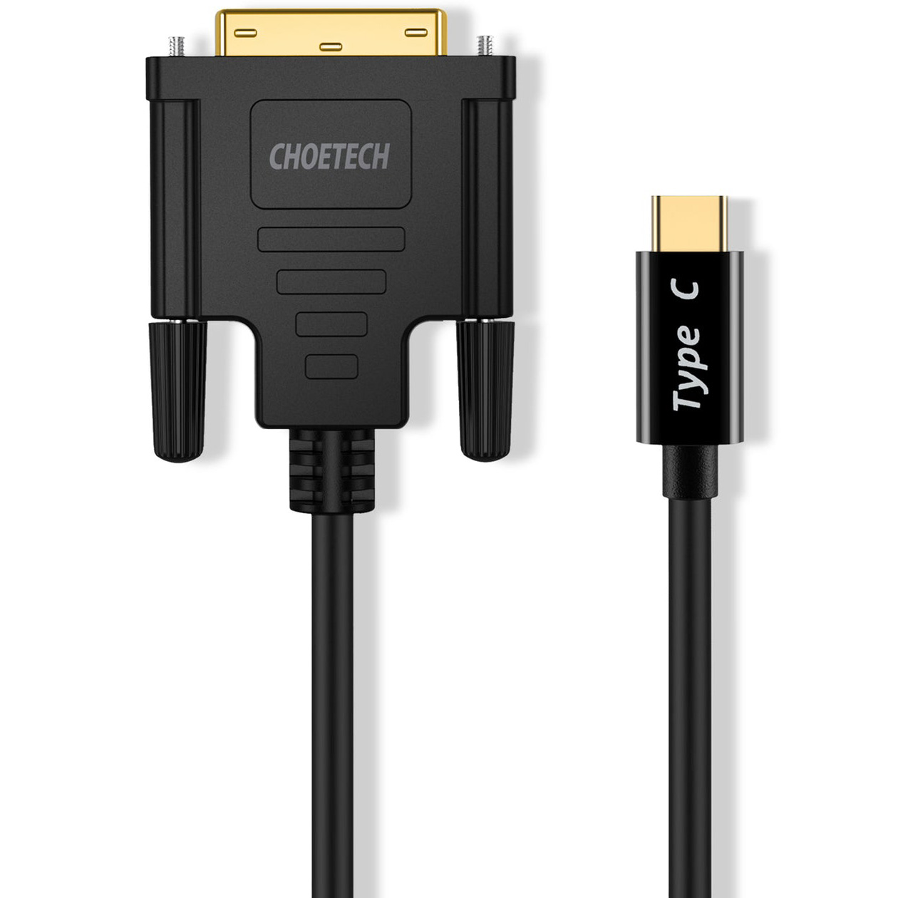 Кабель CHOETECH 4K 30Hz USB-C to DVI 1.8м Black (XCD-0018-BK)