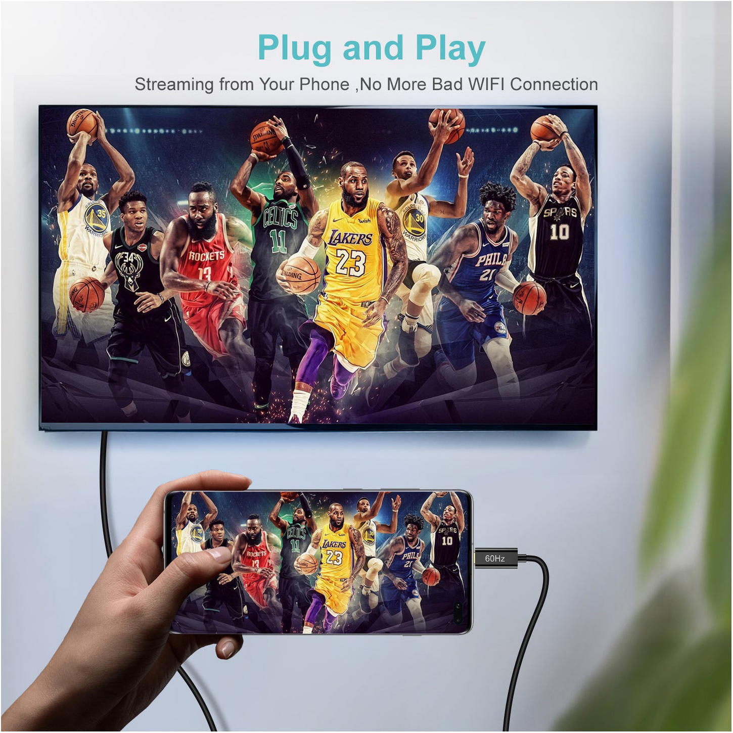 Кабель CHOETECH 4K 60Hz USB-C to HDMI v2.0 1.8м Black (CH0019-BK-V3)