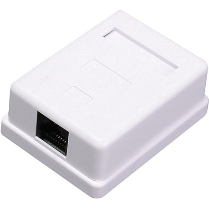 Розетка настінна KINGDA RJ-45 Cat.6 UTP White (KD-WP6034-C6)