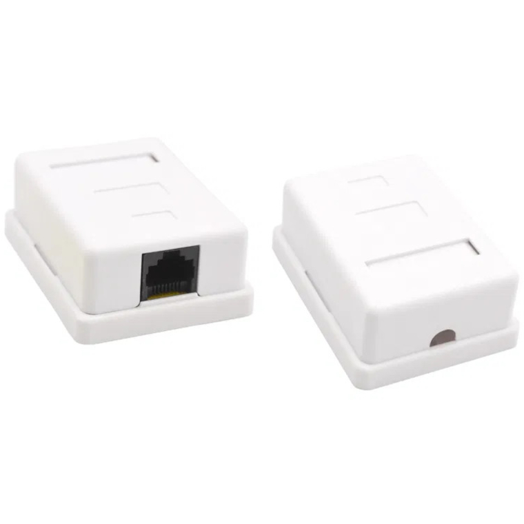 Розетка настінна KINGDA RJ-45 Cat.6 UTP White (KD-WP6034-C6)