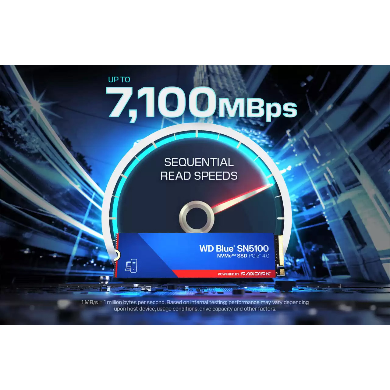 SSD диск WD Blue SN5100 500GB M.2 NVMe (WDS500G5B0E-00CPE0)