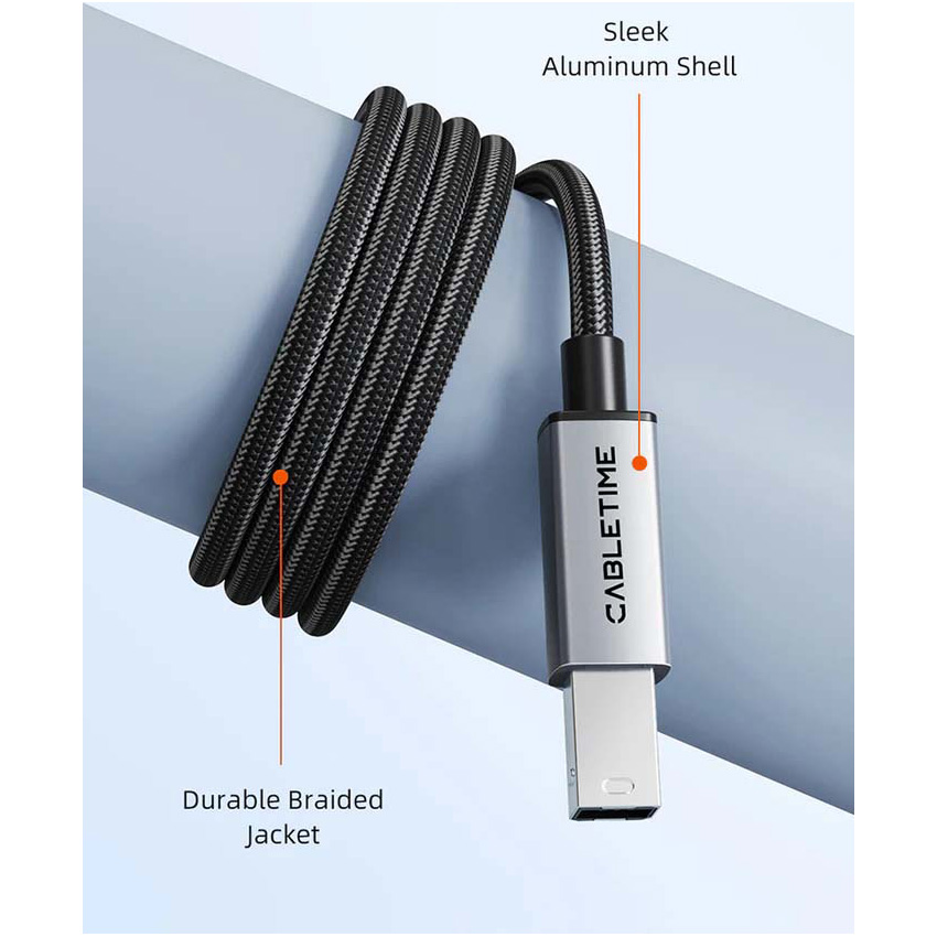 Кабель CABLETIME CA15L USB2.0 AM/BM 2м