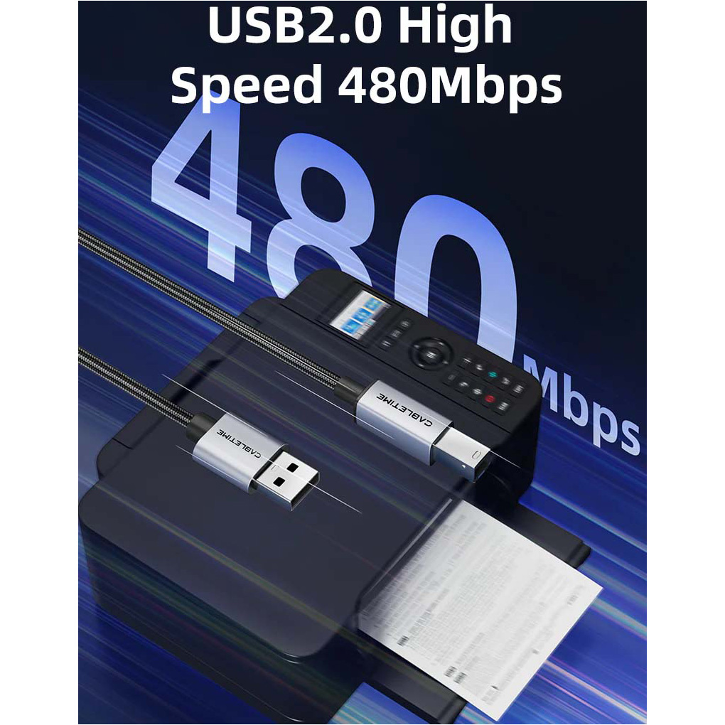 Кабель CABLETIME CA15L USB2.0 AM/BM 2м