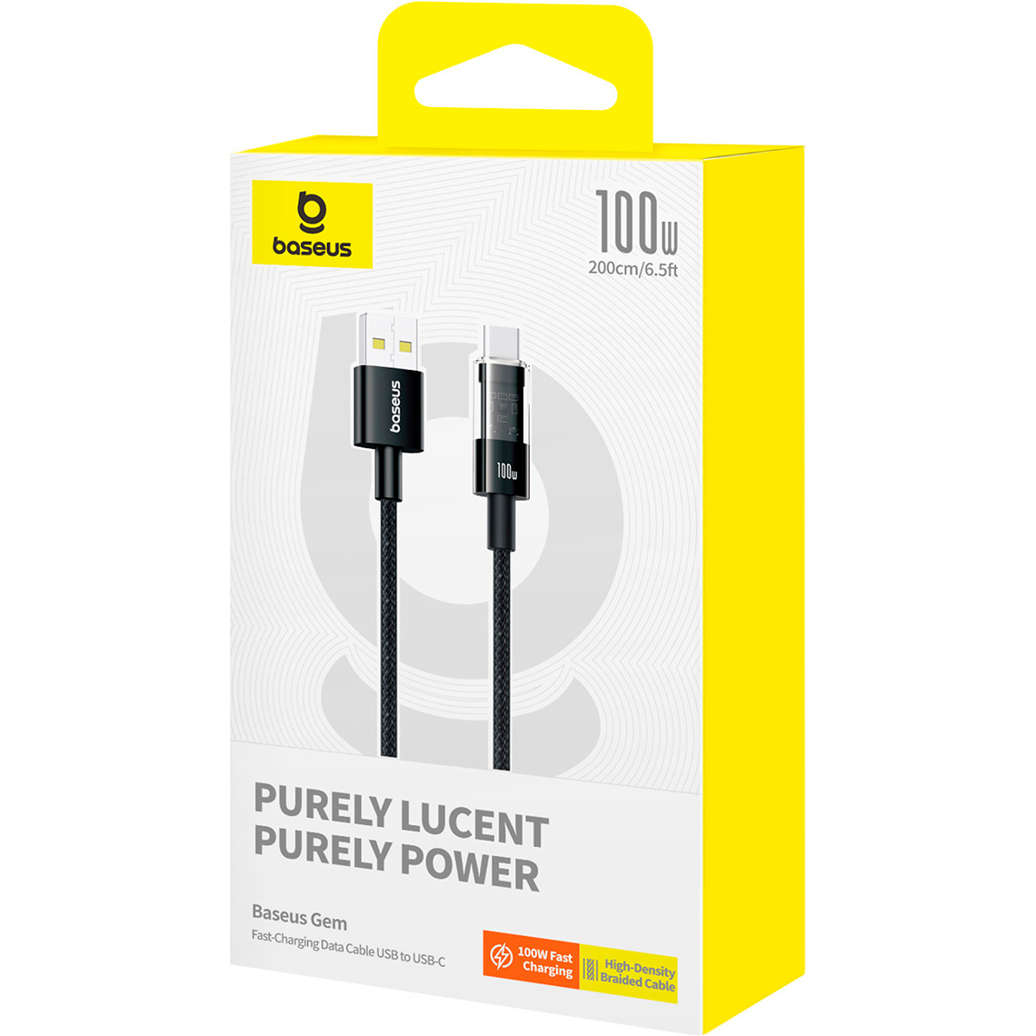 Кабель BASEUS Gem Fast Charging Data Cable USB to USB-C 100W 2м Cluster Black (P10373000111-01)