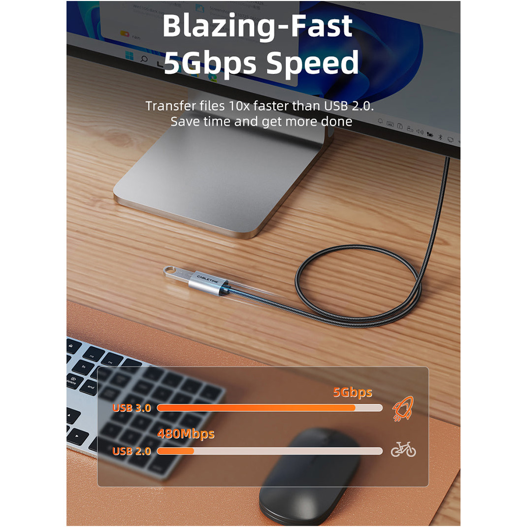 Кабель-удлинитель CABLETIME USB3.0 AM/AF 3м Black (CA17N)
