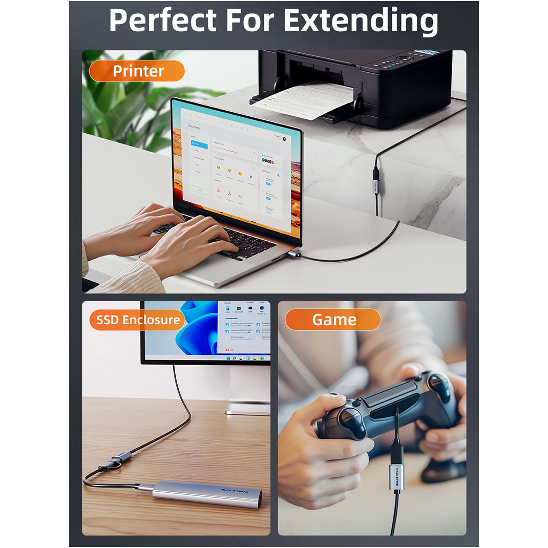 Кабель-удлинитель CABLETIME USB3.0 AM/AF 3м Black (CA17N)