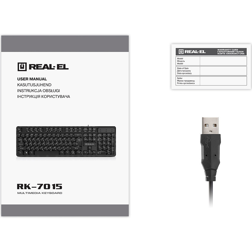 Клавіатура REAL-EL RK-7015 (EL123100049)