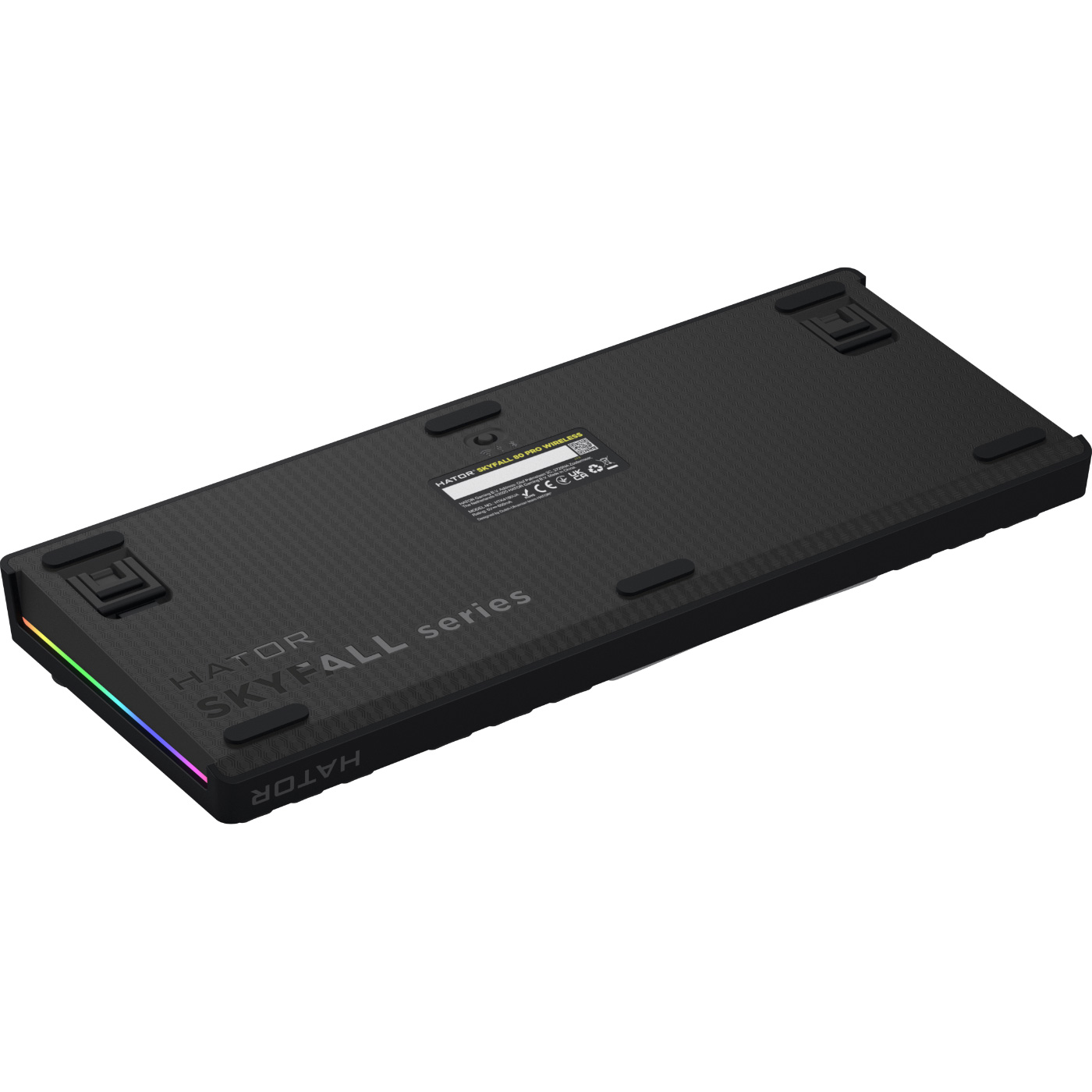 Клавіатура бездротова HATOR Skyfall 80 Pro Aurum Vanila Silent Switch UA Gray/Black (HTK4180UA)