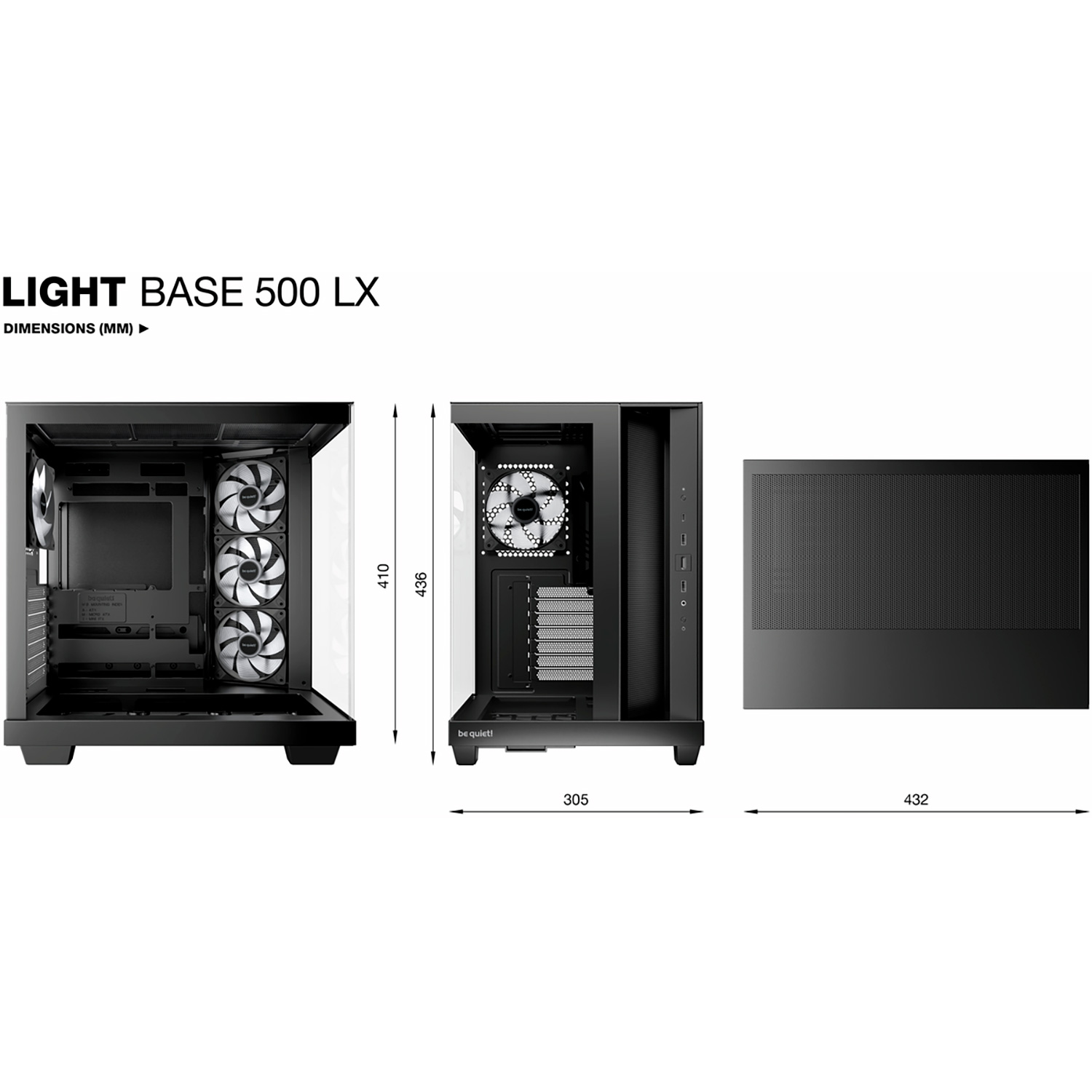 Корпус BE QUIET! Light Base 500 LX Black (BGW85)