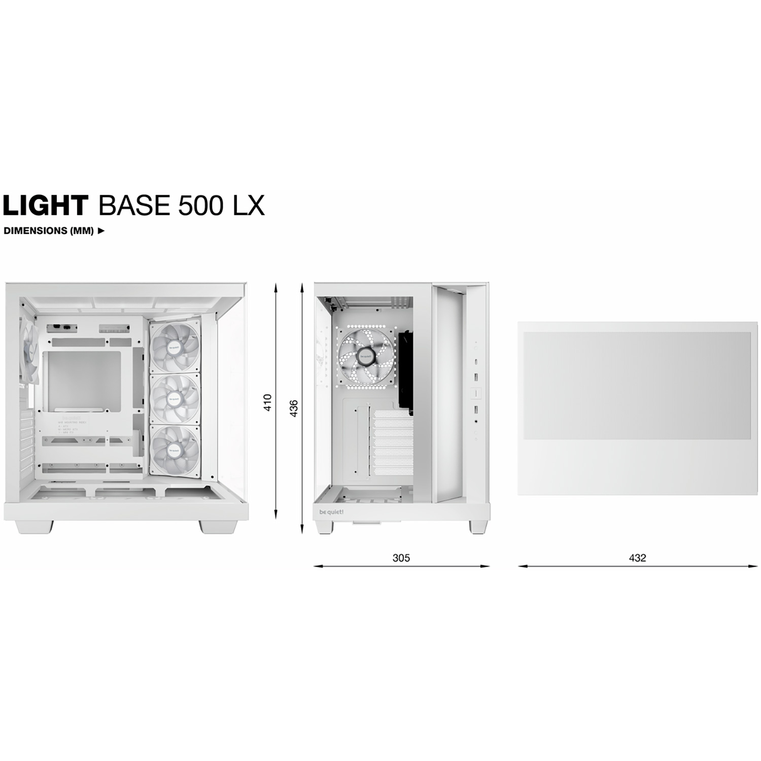 Корпус BE QUIET! Light Base 500 LX White (BGW86)