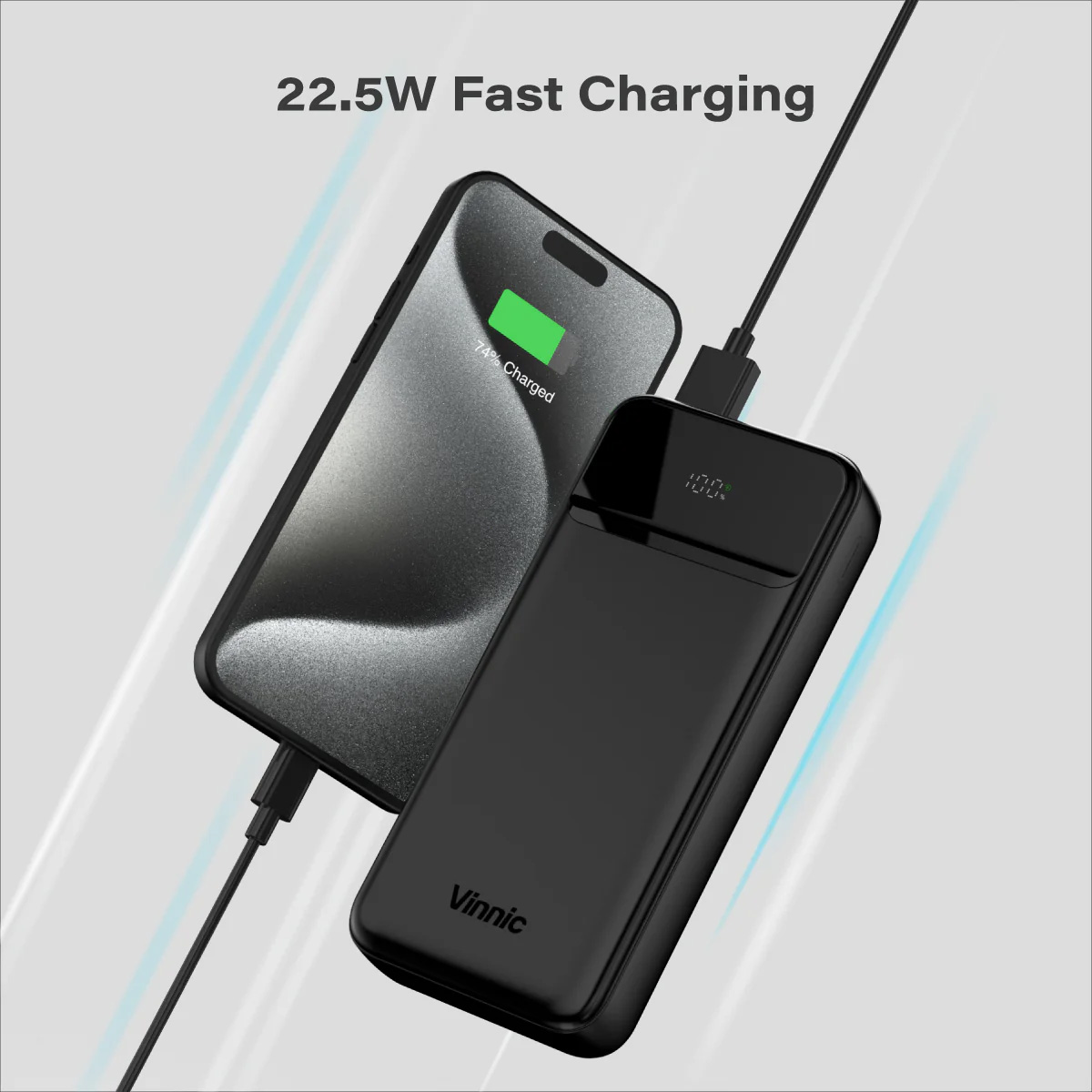 Повербанк VINNIC Everest 3 22.5W 20000mAh Black