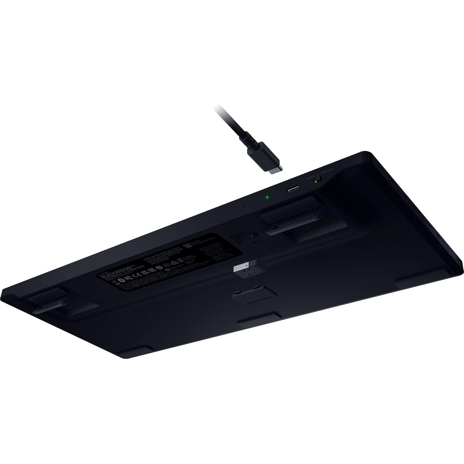 Клавіатура бездротова RAZER BlackWidow V4 Low-Profile TKL Yellow Switch (RZ03-05450100-R3M1)