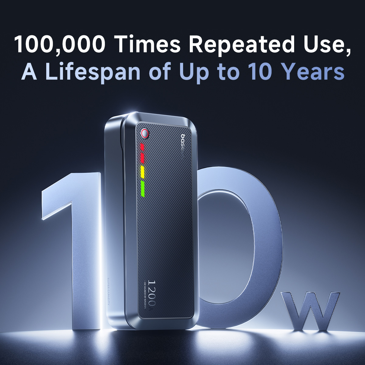 Портативное пускозарядное устройство BASEUS PrimeTrip VJ1 Supercapacitor Car Jump Starter 1200A Cosmic Black (C00269000121-00)